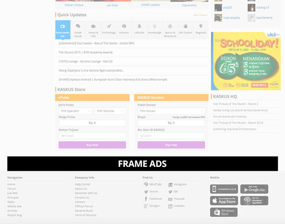 Ads Inventory Welcome Page